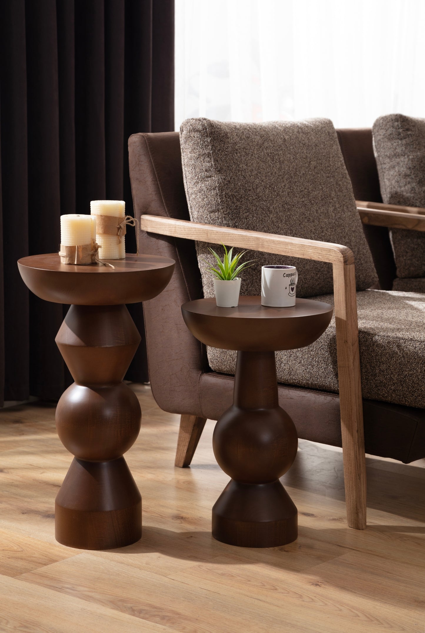 Enva 2'li Ahşap Sehpa