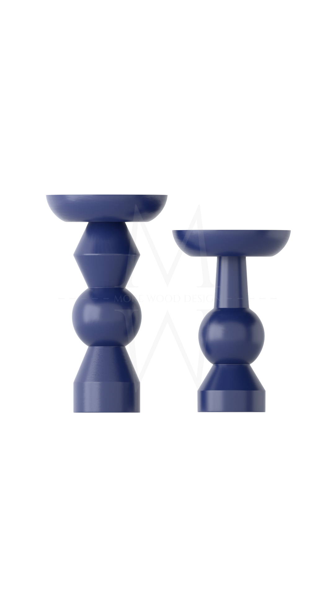 Enva 2'li Ahşap Sehpa Mavi