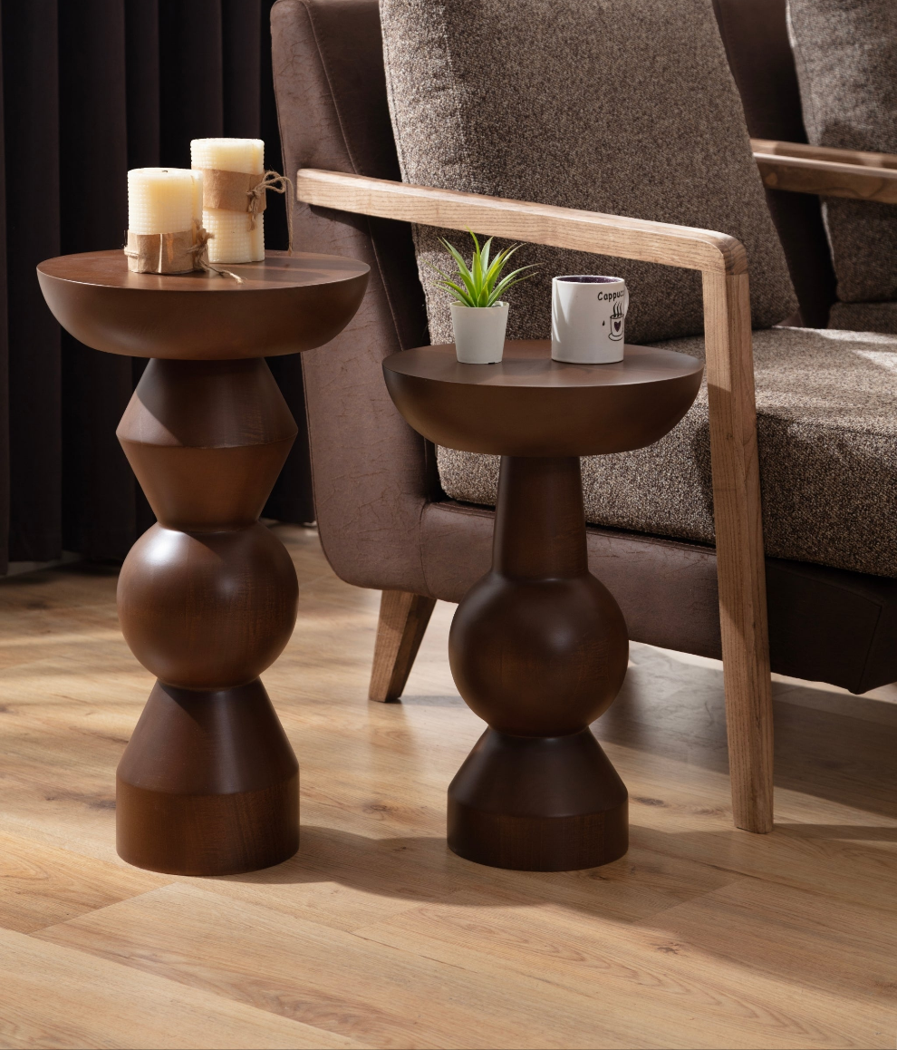 Enva 2'li Ahşap Sehpa