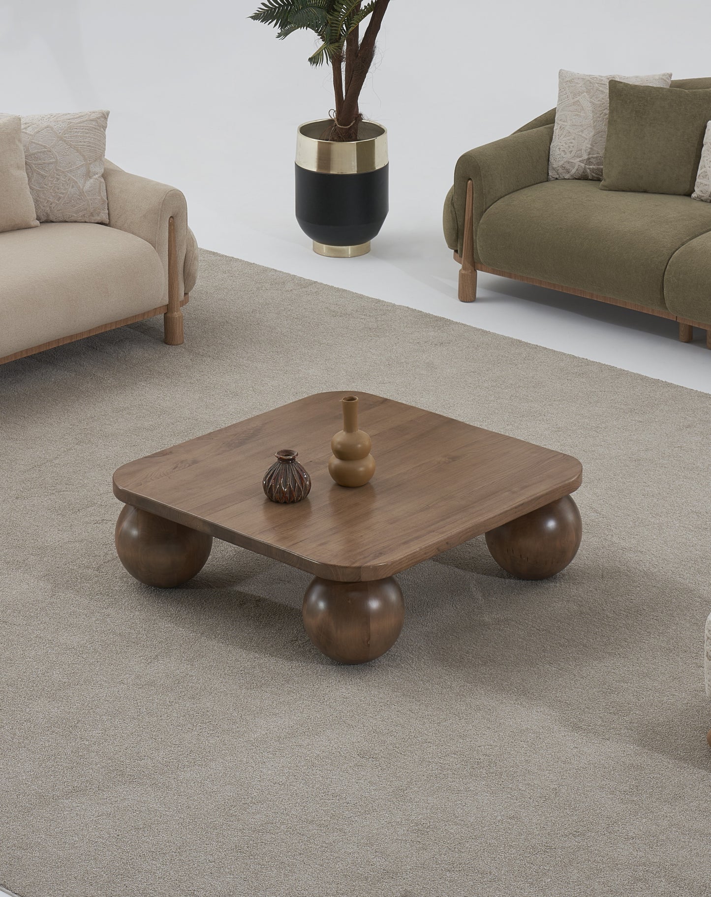 Ahşap Kare Orta Sehpa