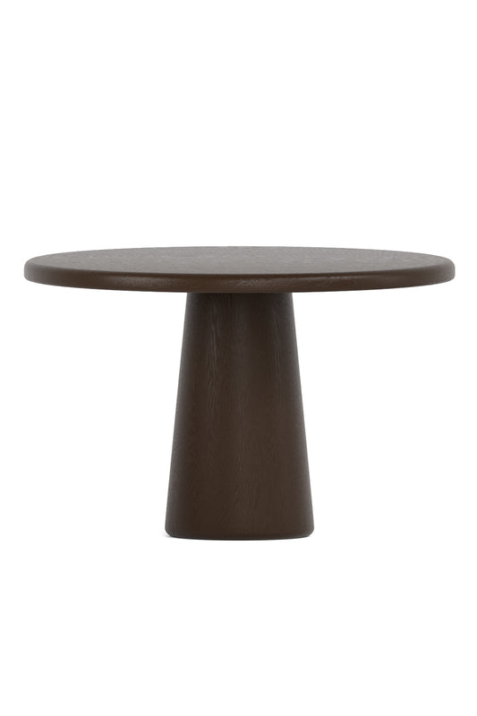 Ahşap Yuvarlak Masa Koyu Ceviz 120 Cm Çap