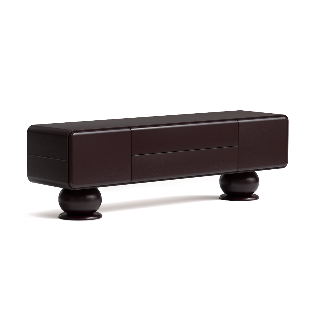 Beha Ahşap Tv Ünitesi Bordo