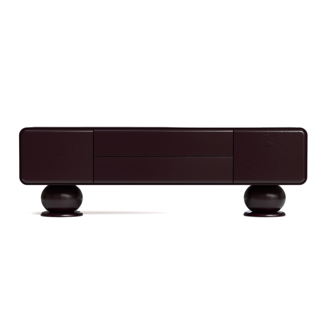 Beha Ahşap Tv Ünitesi Bordo