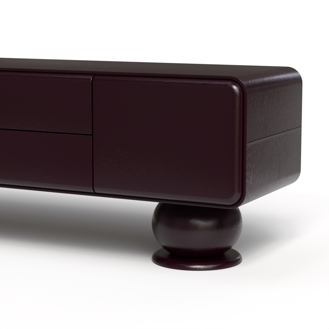 Beha Ahşap Tv Ünitesi Bordo