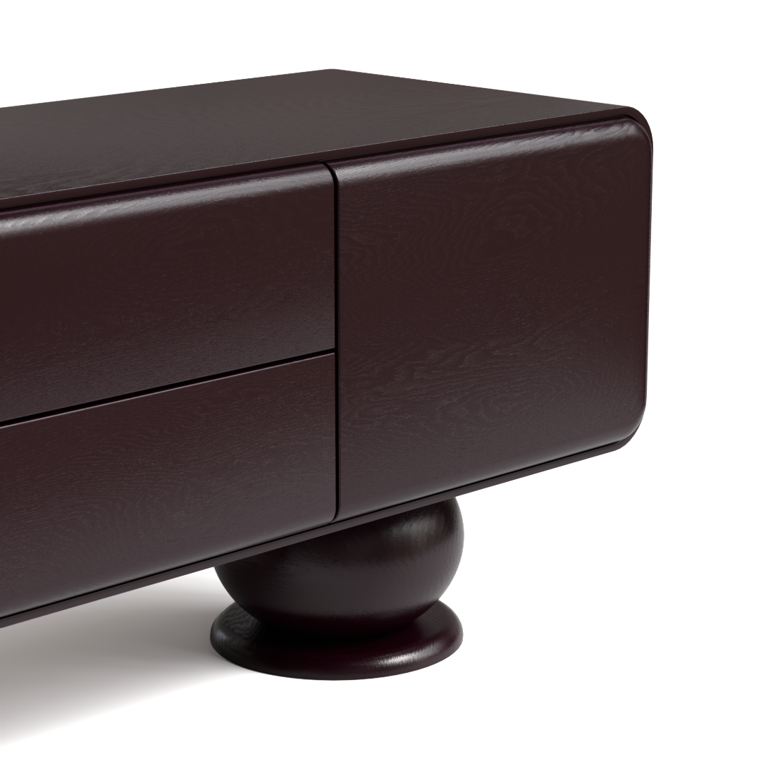 Beha Ahşap Tv Ünitesi Bordo