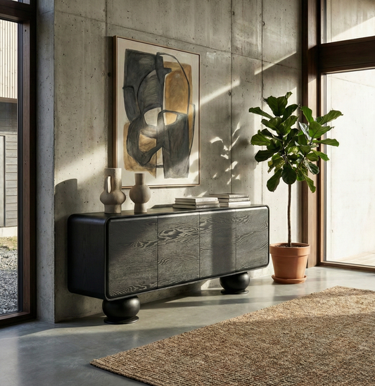 Beha Ahşap  Konsol Siyah